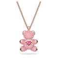 Beating Heart Teddy Bear Crystal Necklace