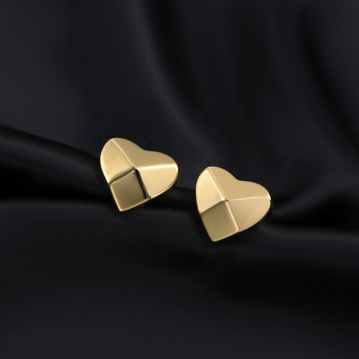 Boucles d'oreilles lisses Fashion Simple Love 