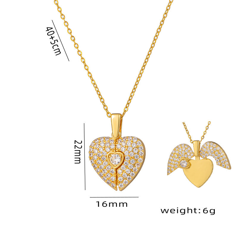 Pendentif aile de coeur 