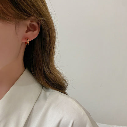 Geometric metal earrings