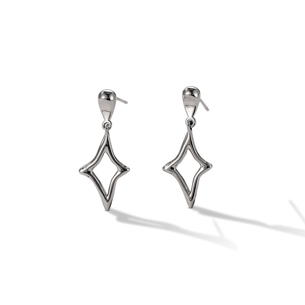 Irregular hollow star earrings
