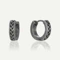 Antique Silver Tire Pattern Earrings