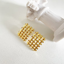 Boucles d'oreilles tendance à motif tressé 