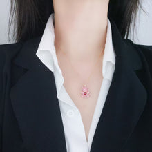 Beating Heart Teddy Bear Crystal Necklace