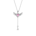 Pink Diamond Love Angel Necklace