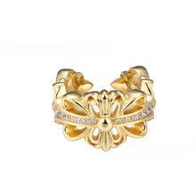 CH-S925 Silver Plated Vintage Open Hip Hop Ring LuckCoo