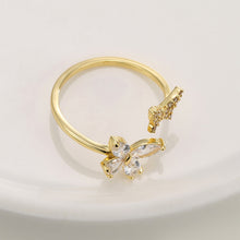 Butterfly diamond ring