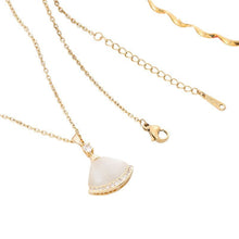 Shell skirt pendant necklace