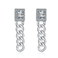 Boucles d'oreilles chaîne en diamant 
