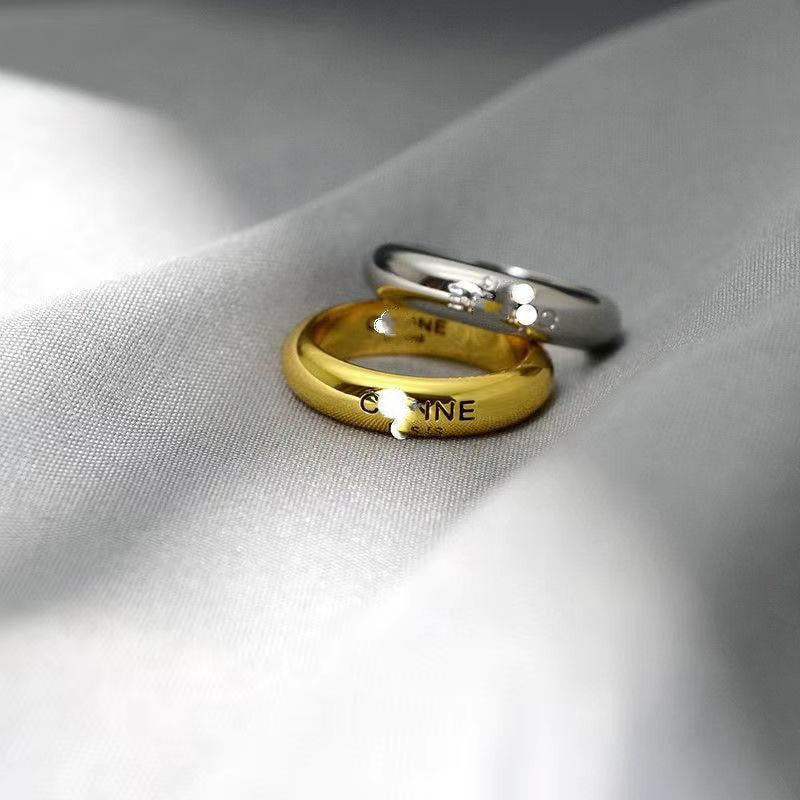 plain circle alphabet ring