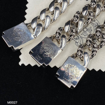 S925 Sterling Silver Hip Hop Cross Bracelet