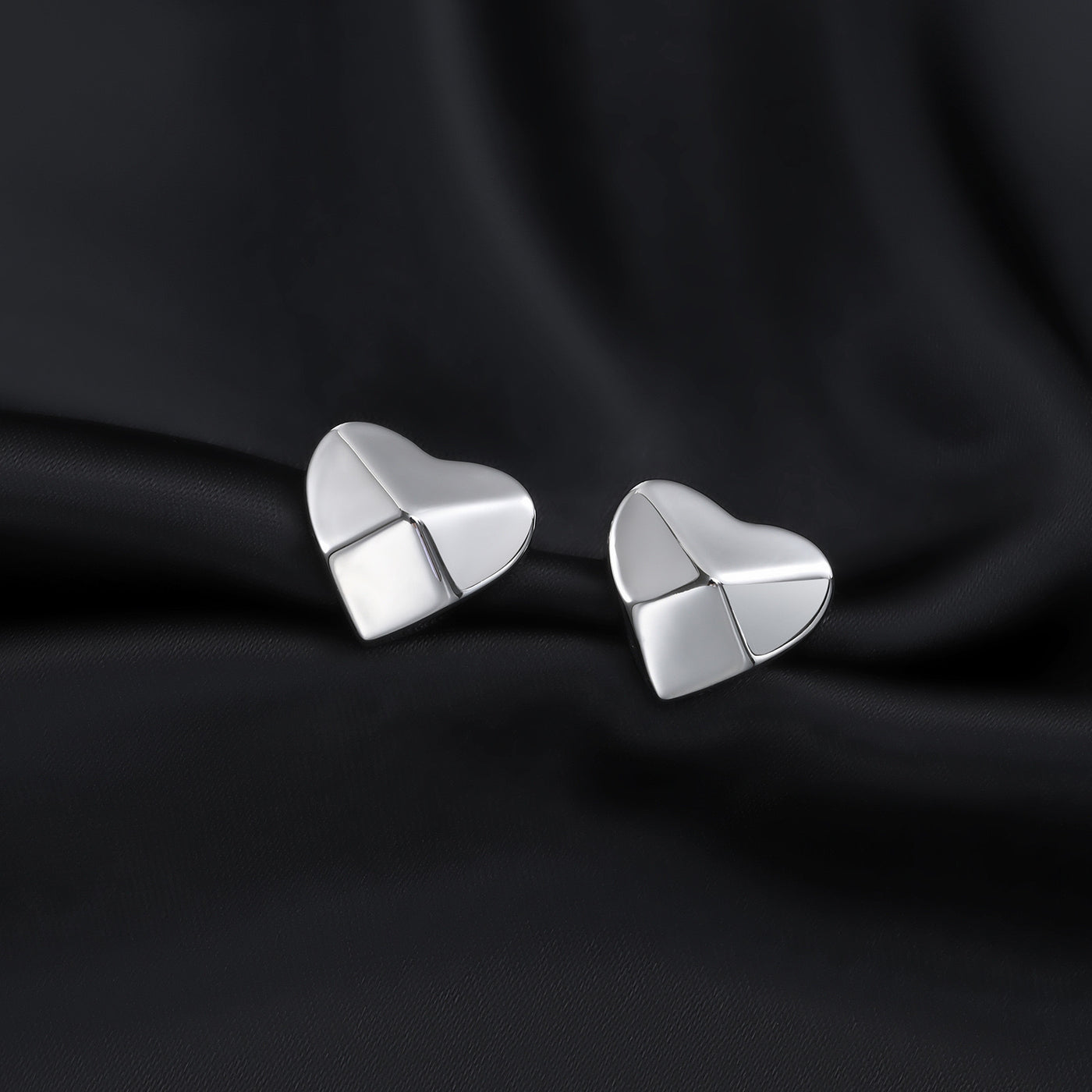 Boucles d'oreilles lisses Fashion Simple Love 