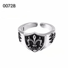 CH-S925 Silver Plated Vintage Open Hip Hop Ring LuckCoo
