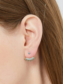 Boucles d'oreilles fendues avant et arrière de style bohème 