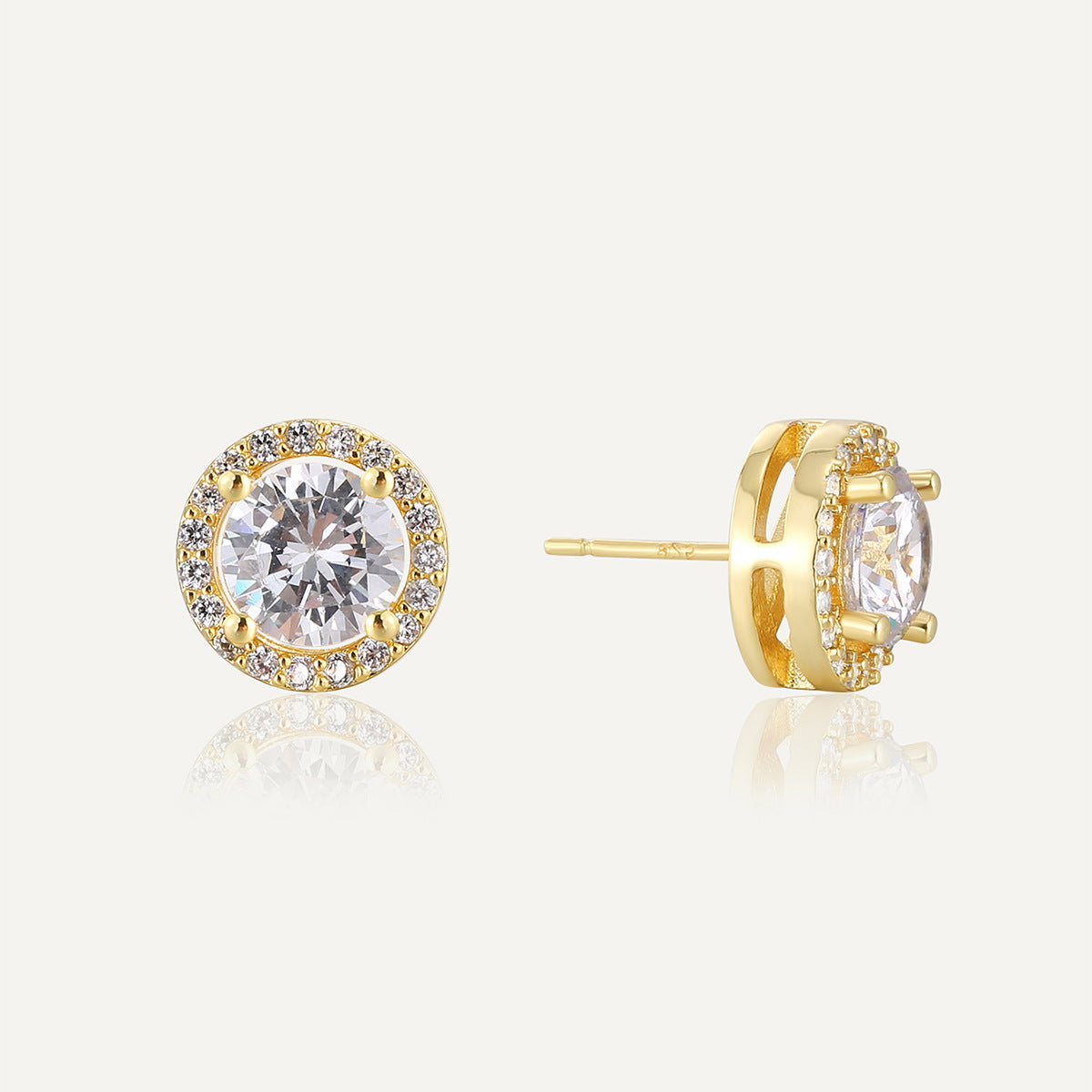 Boucles d'oreilles rondes exquises et simples 