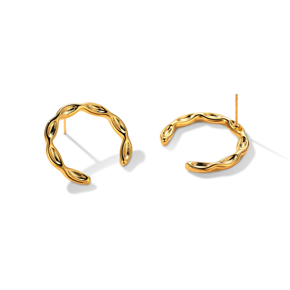 Boucles d'oreilles en perles d'olive et grains de riz 