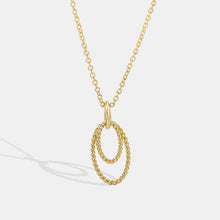 Collier simple pop à double anneau 