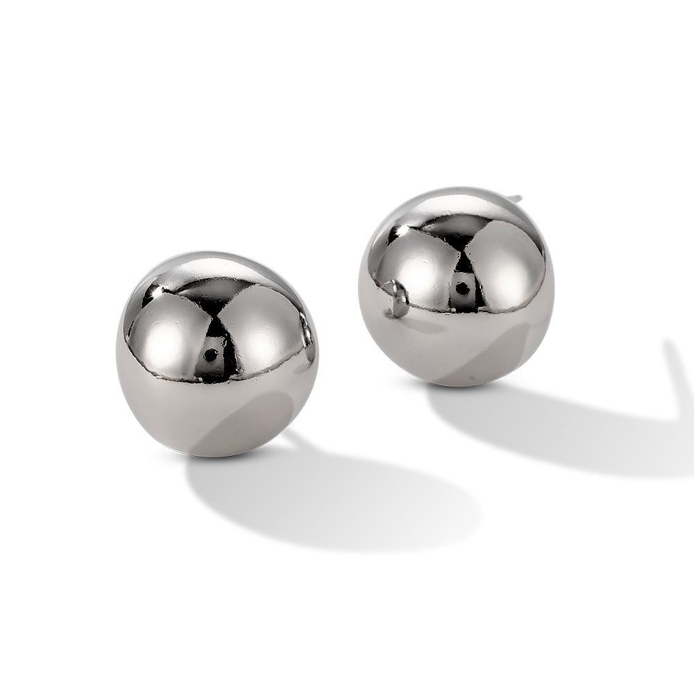 Boucles d'oreilles hémisphériques lisses Temperament 