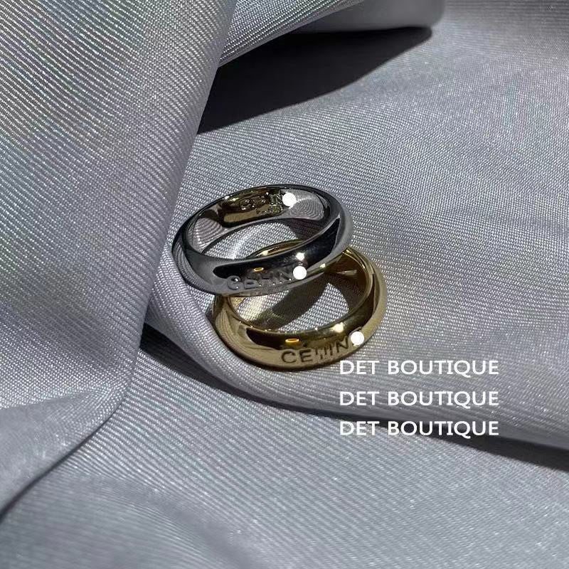plain circle alphabet ring