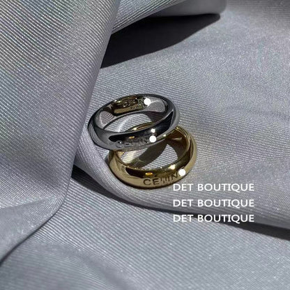 plain circle alphabet ring