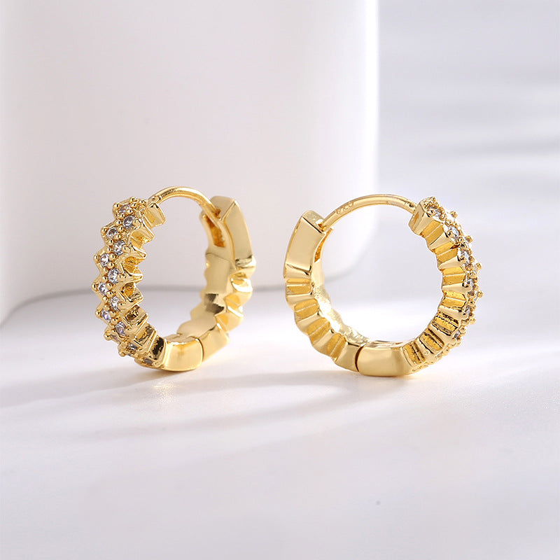 Gear Diamond Earrings