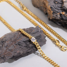 Collier épais en or 18 carats et diamants 
