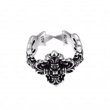 CH-S925 Silver Plated Vintage Open Hip Hop Ring