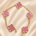 Eternal Clover Pro Bracelet | 18K Gold Plated Luck & Elegance (Rose Gold Chain)