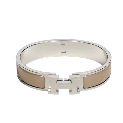 Signature H-Clasp Bangle – Minimalist & Secure Lock Bracelet, Everyday Luxury