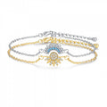 Sun & Moon Zircon Couple Bracelet Set