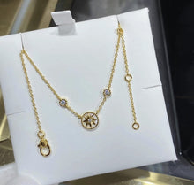 Eight-Point Star Compass Pendant Necklace LuckCoo