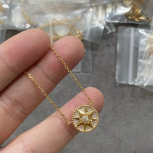 Eight-Point Star Compass Pendant Necklace LuckCoo