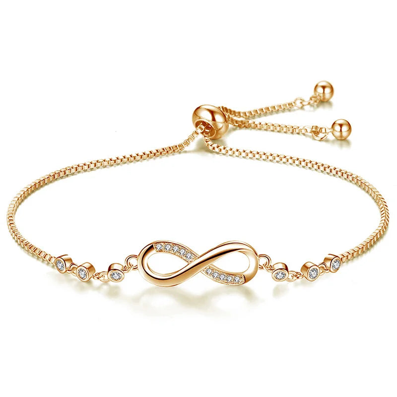 Love Infinity Chain Bracelets