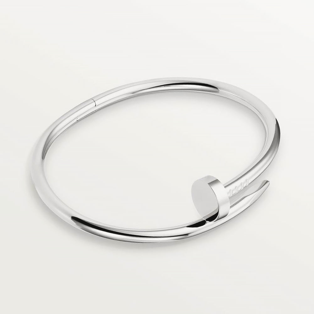 Unisex Nail Screw Bracelet – Tarnish-Free Stainless Steel Bangle, Stackable Edgy Jewelry