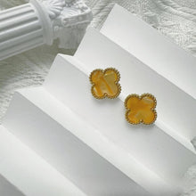Four-Leaf Clover Earrings for Women – 925 Silver, 18K Gold Plated, Hypoallergenic