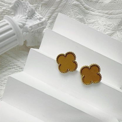 Four-leaf clover earrings