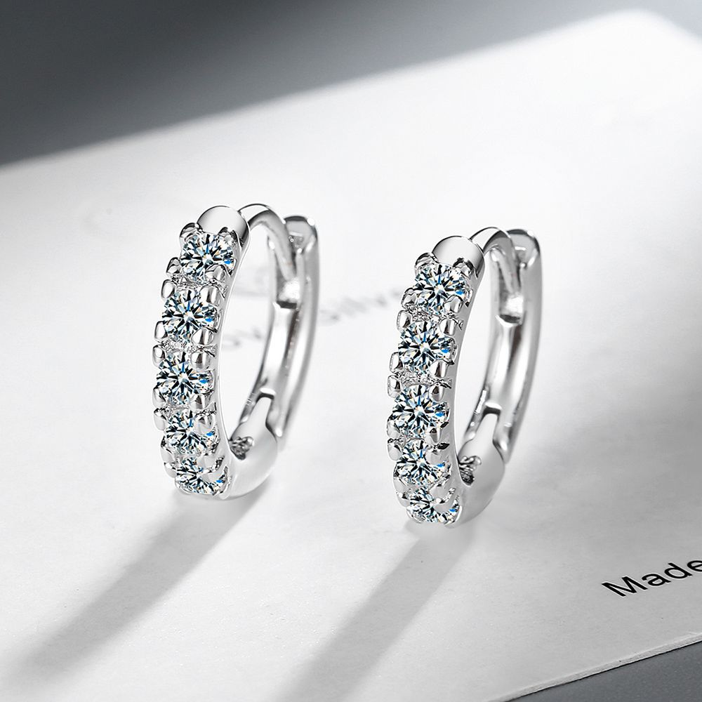 Boucles d'oreilles créoles en diamant 