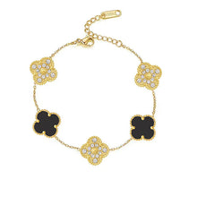 Luckcoo Diamond-Inspired Clover Bracelet – Elegant Everyday Luxury