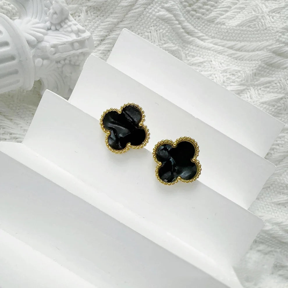 Four-leaf clover earrings