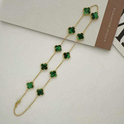 Ten-flower four-leaf clover necklace – Elegant Gift for Her, Waterproof & Tarnish Free