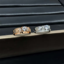 Rose-gold-tone and silver-tone raised solitaire rings together - photo 34