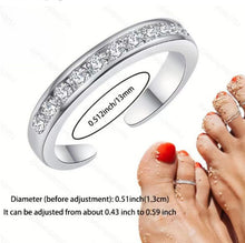 Adjustable toe ring small size measurement guide