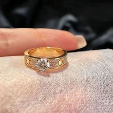 Gold-tone raised solitaire ring cushion detail - photo 28