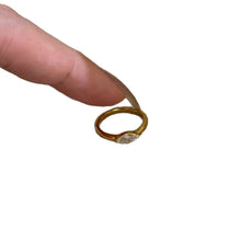 Gold-tone minimalist marquise cubic zirconia ring