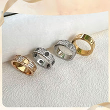 Circle-motif band ring collection in rose gold silver and gold tones - photo 32