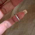 Five-Stone Cubic Zirconia Pinky Ring - US Sizes 3 & 4