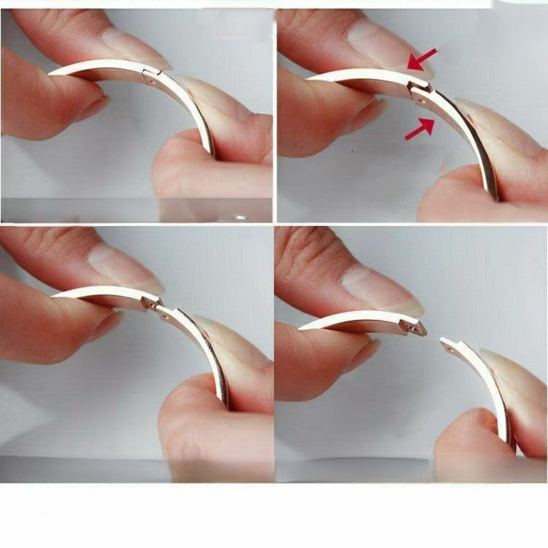 Hinged bangle clasp opening instructions