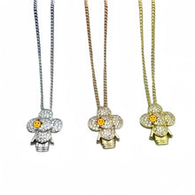 Flower doll pendant necklaces in silver gold and rose gold tones with a smiley photo overlay - photo 15