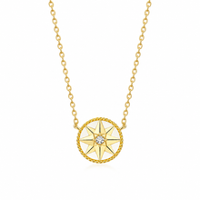 Gold / White compass necklace | LuckCoo | approved20261005-v2