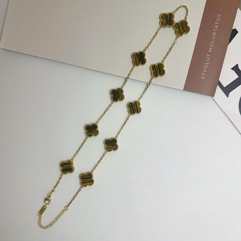 Ten-flower four-leaf clover necklace – Elegant Gift for Her, Waterproof & Tarnish Free